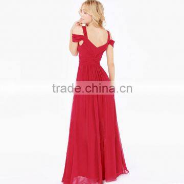 GZY 2015 Off-shoulder Comfortable Fabric Long Dress Red photo-2