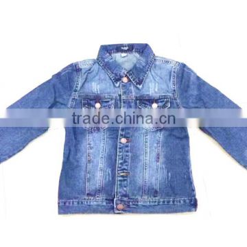 customer brand men's classic denim blue casual washed jeans jacket