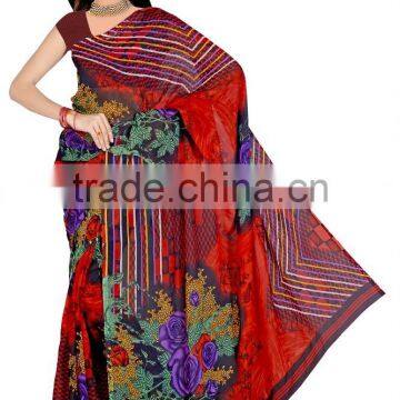 Printed Saree in Four Color With Blouse