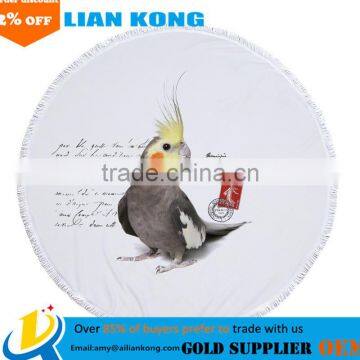 2017 Factory Direct Sale Latest Type Ready Stcok 100% Cotton Round Beach Towel photo-2