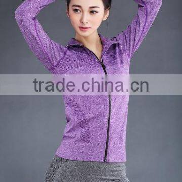 New Fashion Custom Ladies Nylon Soprt Seamless Jacket photo-4