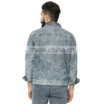 Wholesale Stone Wash Denim Jacket Men Fancy Denim Jackets for Men photo-2