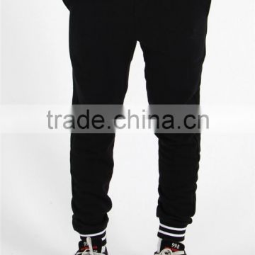 Cheap mens plain jogger fashion black jogger pants casual loose pants