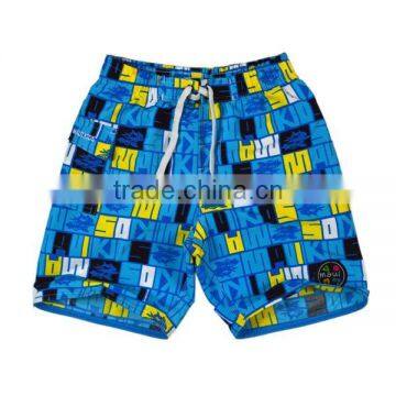 Customer Print Lattice Design Blue Kid Shorts photo-2
