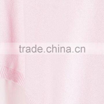 Pure Cashmere Knitted Girls Poncho Sweater With Silk Fringe photo-4