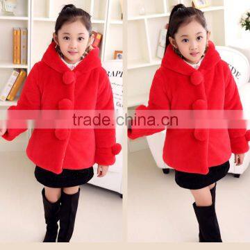 5-11 Years Sweet Beauty Girls Imitation Fur Coat, Comfortable Fashion Autumn and Winter Coat photo-4