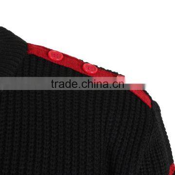 2015 Hot Selling Pullovers Mens Red Black Striped Sweater photo-3
