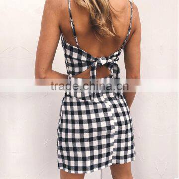 Bow Casual Linen Sexy Dress Backless Beach Summer Dress Sexy Honeymoon Dresses Fit Vestidos photo-3