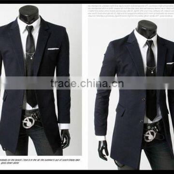 2016 Latest European Style Velvet Trendy Business Long Blazer Suit for Man photo-3