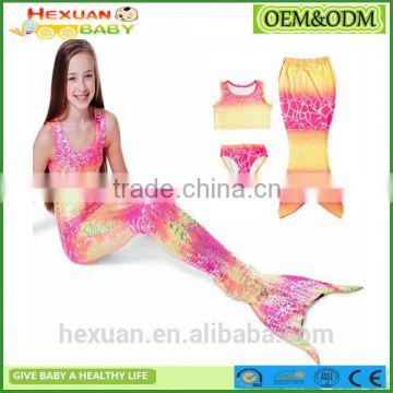 wholesale kids swimwear mermaid tail with monofin swim