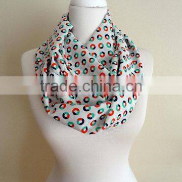 Circles Pattern Infinity Scarf, Tube Scarf, Circle Scarf, Loop Scarf, Scarves, Spring - Fall - Winter Fashion photo-3