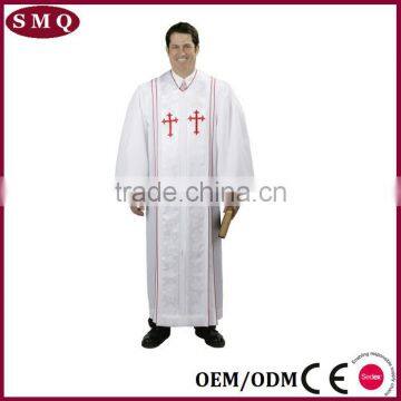 Red Crosses and Red Cording Church Pulpit Robe photo-3