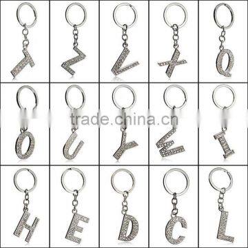 Europe and the United States foreign trade hit 26 English letters key chain metal diamond key creative personality small accesso