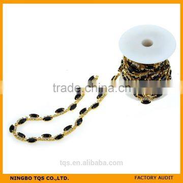 10% Return Black Rhinestone Trimming for Garment Decoration