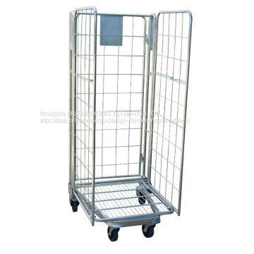 Detachable Logistic Equipment Warehouse Roll Cages Metal Foldable