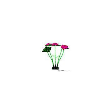 24V 80 CM Led Bonsai Plant Light / garden decoration Lotus FLOWER Light / Silk Flower with Led For Wedding and Christmas Decoration / Miniature LED Flower Solar Garden Lights