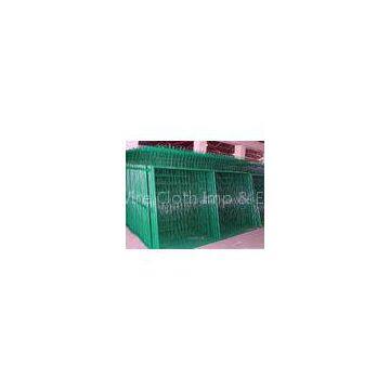 Welded Mesh Fence Panel , Green Welded Metal Mesh Fencing