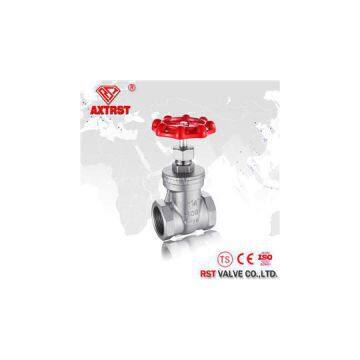 Stainless Steel Thread Ends CF8M Gate Valve Rising Stem 200WOG