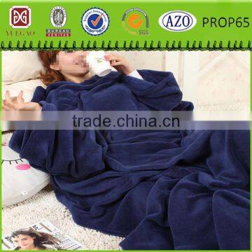 100 polyester TV blanket sleeved softtextile adults TV blanket