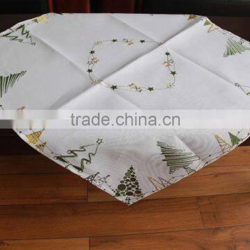 100% Polyester pine tree table cloth