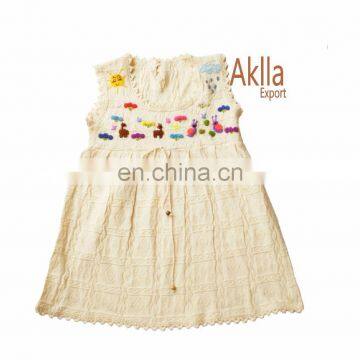 Beautiful Peruvian Cotton Woven Girls Dresses With Detailed Embroidery photo-3