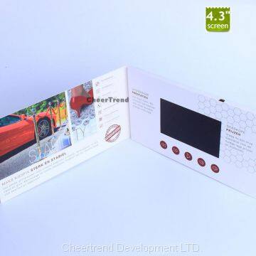 Promotional 4.3 Inch Video Greeting Card Module/Video Brochure/Video Gift Card photo-3