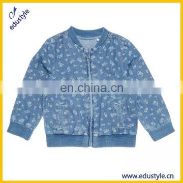 Wholesale Plain Custom Kids Bomber Denim Jacket For Girls