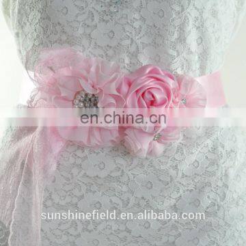 Wedding Sash Belt Maternity Sash Chiffon Flower Sash QB5A9 photo-5