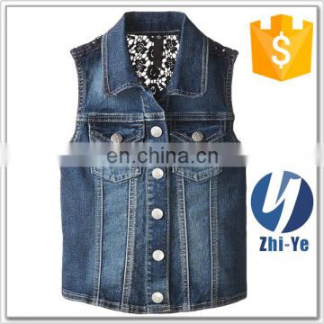 hot sell outerwear denim jean vest women