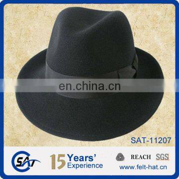 pure wool felt hat black Men&Women Knight Woolen Hat Winter Warm trilby Hat