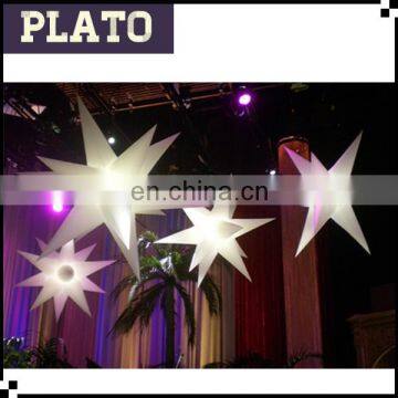 warehouse multicolor inflatable hanging light star, party or club inflatable night decoration