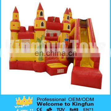 Funny and beautiful inflatable castle slide combo outdoor