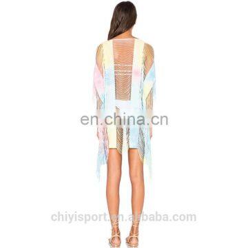 See-through Beach Overalls Swimsuits Models Transparent Beachwear for Sexy Mature Women photo-3