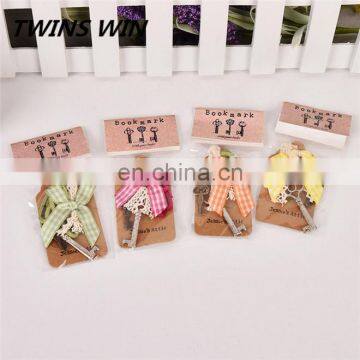  Trade assurance accept office supplies and advertisement gift stationery korean funny metal bowknot shaped bookmark