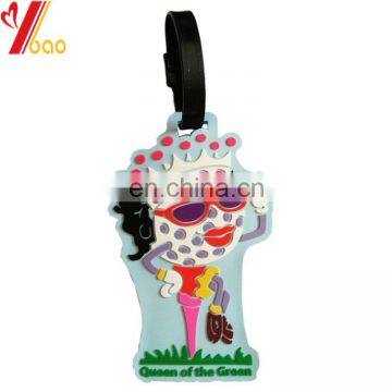 2017 custom Christmas personalized soft PVC ID luggage tag for travelling