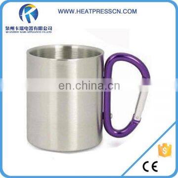Carabiner Handle Stainless Steel Mug For Sublimation