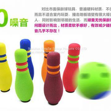 Indoor Sport Toy NBR Plastic Foam Bowling Pins For Children