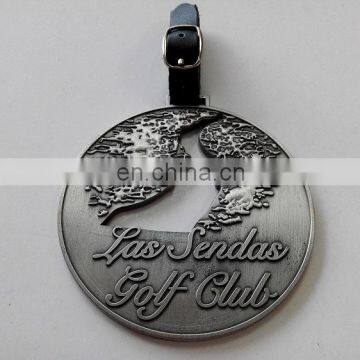 Mental personalized luggage or bag tag for sport event