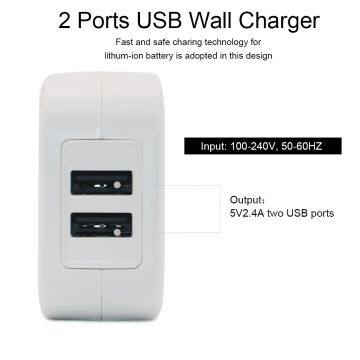 2017 NEW 5V 3.1A/3.4A Wall Type 2 Port USB Power Charger for Travel photo-2