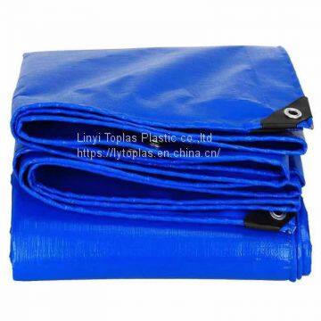 Double sides laminated fabrics two-sides waterproof covers economical light-duty easy-folded blue tarpaulin any size available