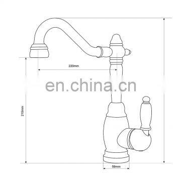 Brass Titanium Gold Brass Pull Down Kitchen Faucet With Retractable Pull Out Wand photo-2