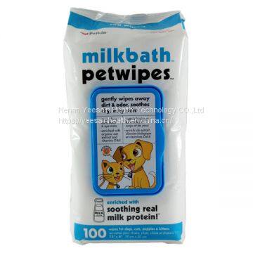 China Antibacterial Dog&cat Multi-purpose Nonwoven Spunlace Pet Cleaning Wet Wipes photo-3
