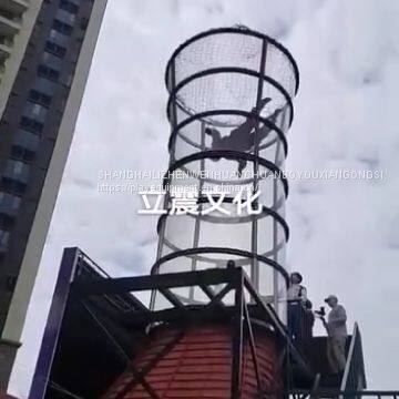 The Large Vertical Wind Tunnel Gives You the Feeling of Flying. Shanghai Vertical Shock Wind Tunnel