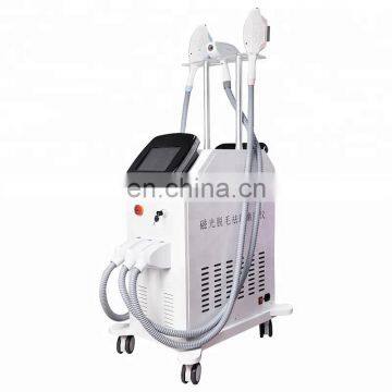 vertical type double opt shr ipl hair removal device for salon use with effective