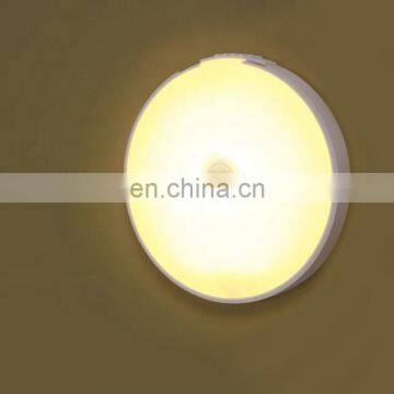 Manufacturer Round Battery Powered Wireless PIR Motion Sensor MINI Indoor Night Light photo-5