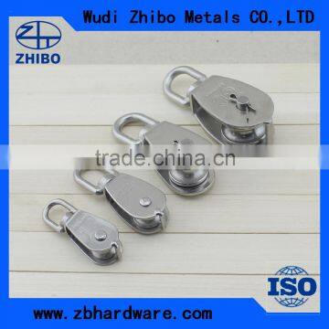 M25 25mm Swivel Stainless Steel 304 Wire Rope Single-sheaved Pulley Blockrope pulley block 25mm-100mm