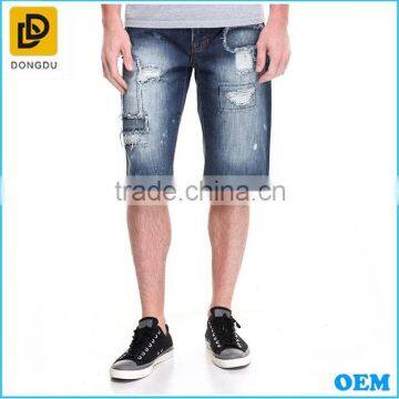 Summer hot sale Denim jeans shorts for men