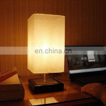 MOQ 1 Set 2700K Portable DC5V Square LED Bedside Lamp Night Light Desk Lamp Hotel Table Lamp photo-5
