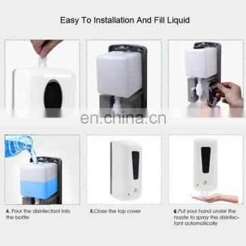 Hospital Wall Mounted Electric UV LED Light Touchless Automatic Spray Liquid Foaming Soap Alcohol Gel Hand Dispenser Sanitizer photo-7