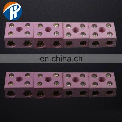 95% alumina pink color Ceramic Terminal Block